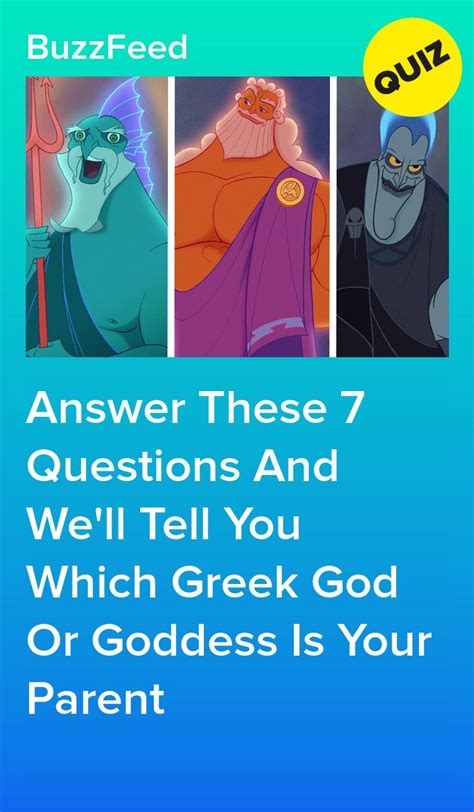 which greek god is your parent quiz.